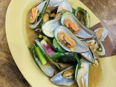 姜葱炒青口-贞姨美食·老字号海鲜大排档