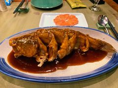 浇汁鲈鱼-那家小馆•北京菜•烤鸭(中关村店)