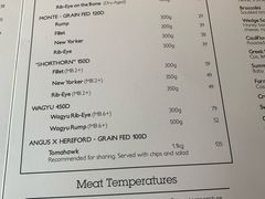 菜单-The Meat & Wine Co Southbank(南岸店)