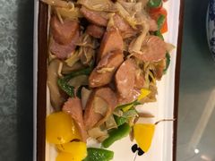 烟竹笋炒腊肠-天龙宝严素食馆(大兴善寺店)