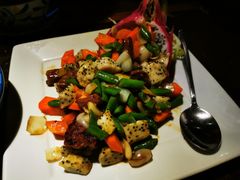 火龙果百合炒牛柳-上楼私房菜(院士路店)