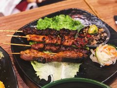 白鱔沙嗲三串-班兰叶印尼美食