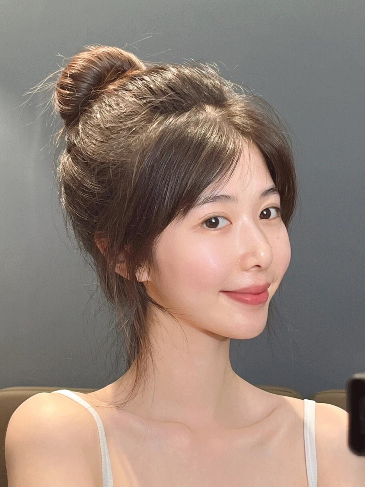 完美丸子头 ➕刘海