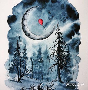 最近在网上️看到了一组很有想象力的水彩画,画者把一颗