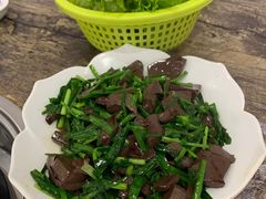 韭菜炒猪血-力哥地道海南菜·联谊文昌鸡老店