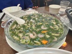 荠菜蘑菇烩虾仁-长兴菜馆(高桥店)