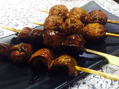 酱烧鸡肝和鸡肉丸子-鸟串烧Yakitori