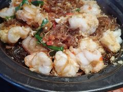 蒜蓉粉丝蒸开边虾-绿茶餐厅(乐峰广场店)