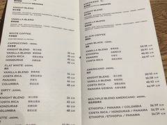 菜单-Vanilla Specialty Coffee(八大关店)