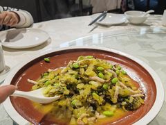 雪菜毛豆炒肉丝-阿红私房菜