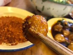 虎皮鹌鹑蛋-拈签一笑黄牛肉辣卤串串