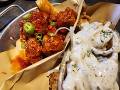 炸鸡一半一半-富乐满韩国正宗炸鸡韩国料理(虹泉路店)