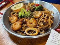 辣酱汁烧海鲜意面-双焙咖啡馆