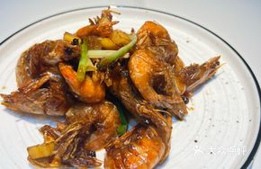 Honey-glazed Stir-fried Prawns