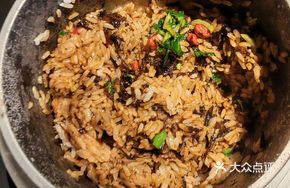 Freshly Cooked Vegetable Rice with Pickled Mustard Greens Braised Pork