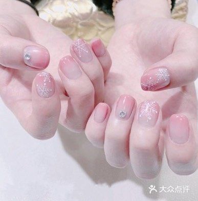 圣诞美甲系列：冬日雪花❄️，我🉑️