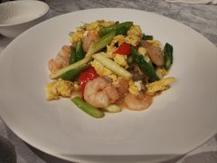 黑椒芦竹笋虾仁炒蛋-浙江宾馆·花园餐厅·自助餐厅·茶吧