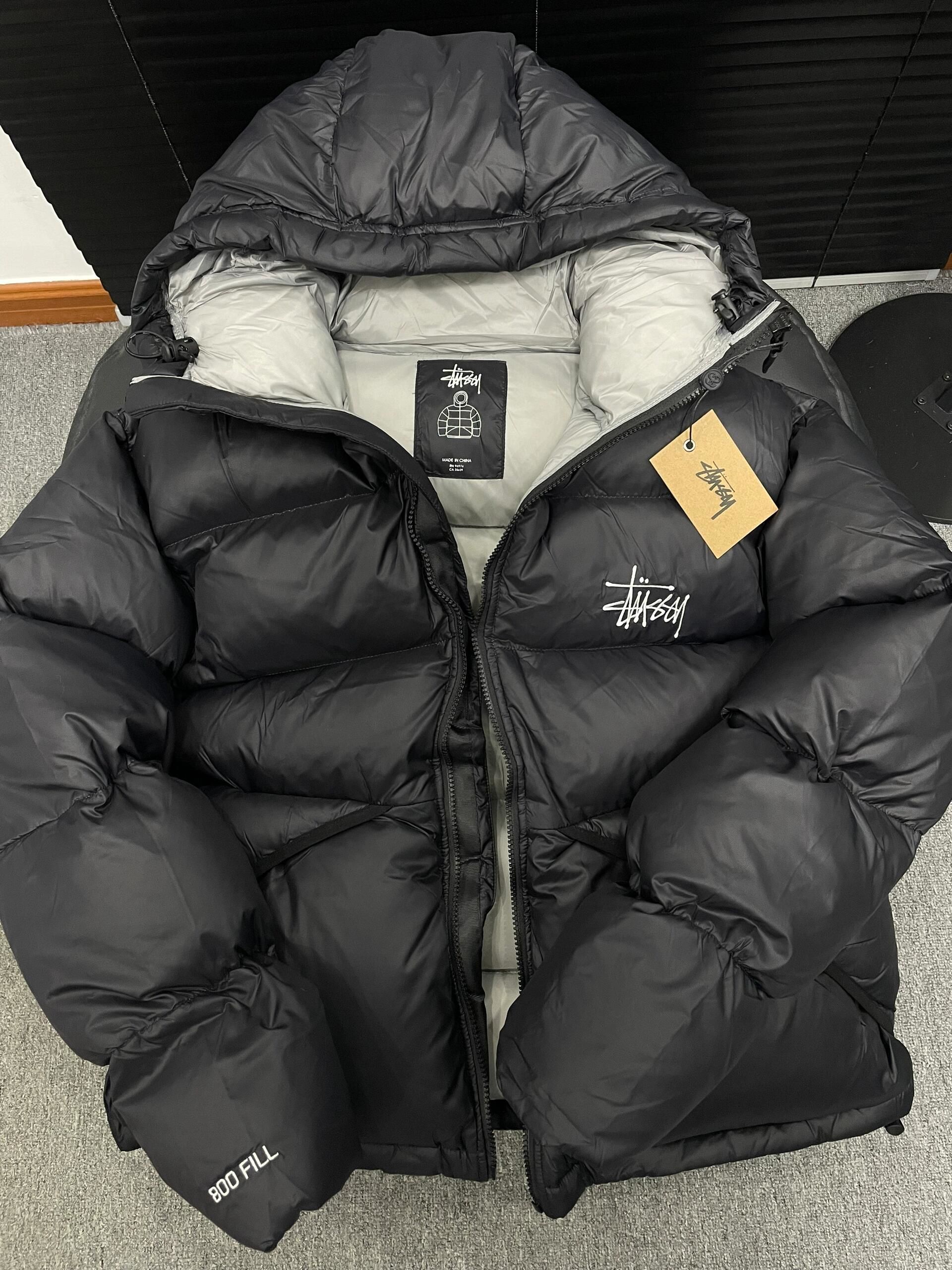 stussy连帽羽绒服
