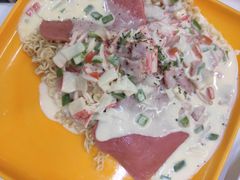 培根芝士火腿捞丁加蟹柳-華歡冰室-WahFoon(吉大店)
