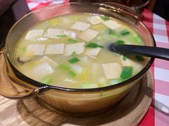 鸡汤小白菜煮榆林豆腐-西贝莜面村(近铁城市广场店)