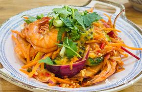 Tom Yum Passion Fruit Pounded Shrimp