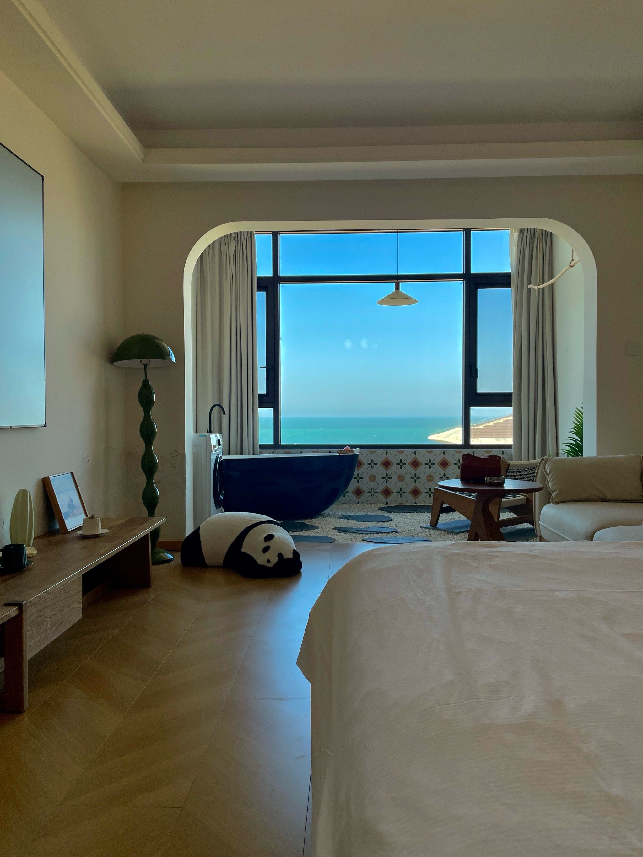 海南民宿的海景‼️美到窒息