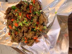 锡纸香菜黄牛肉-渔语鱼新川菜Bistro(万象天地店)