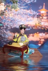 -后宫·古装汉服京剧儿童亲子全家福摄影