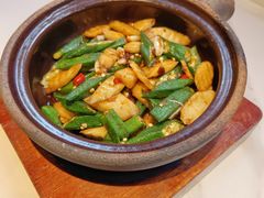 豆酱秋葵炒山药-南拳十三姨·潮汕砂锅粥·粤菜(西单大悦城店)