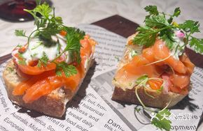 Smoked Salmon Handmade Orange Sauce Salad