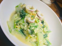 笔管鱼炒小白菜-必点海鲜·鲅鱼水饺(鞍山西道店)