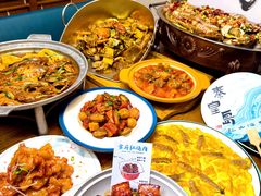 -东来菜馆•手抓海鲜家常菜•海鲜锅贴(鸽子窝店)