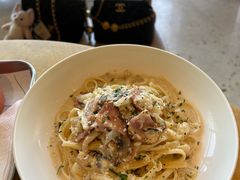 蘑菇白汁意面-SAANCI山池咖啡(海上世界文化艺术中心店)