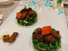 脆瓜炒雪花牛肉粒-香云轩·顺德菜(香云纱园林酒店店)