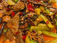 肝腰合炒-重庆石磨豆花庄(乔庄店)