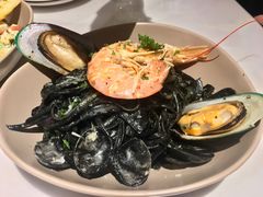大虾海鲜墨鱼汁扁面-打趸BTC·Breaktime cafe(北京路店)