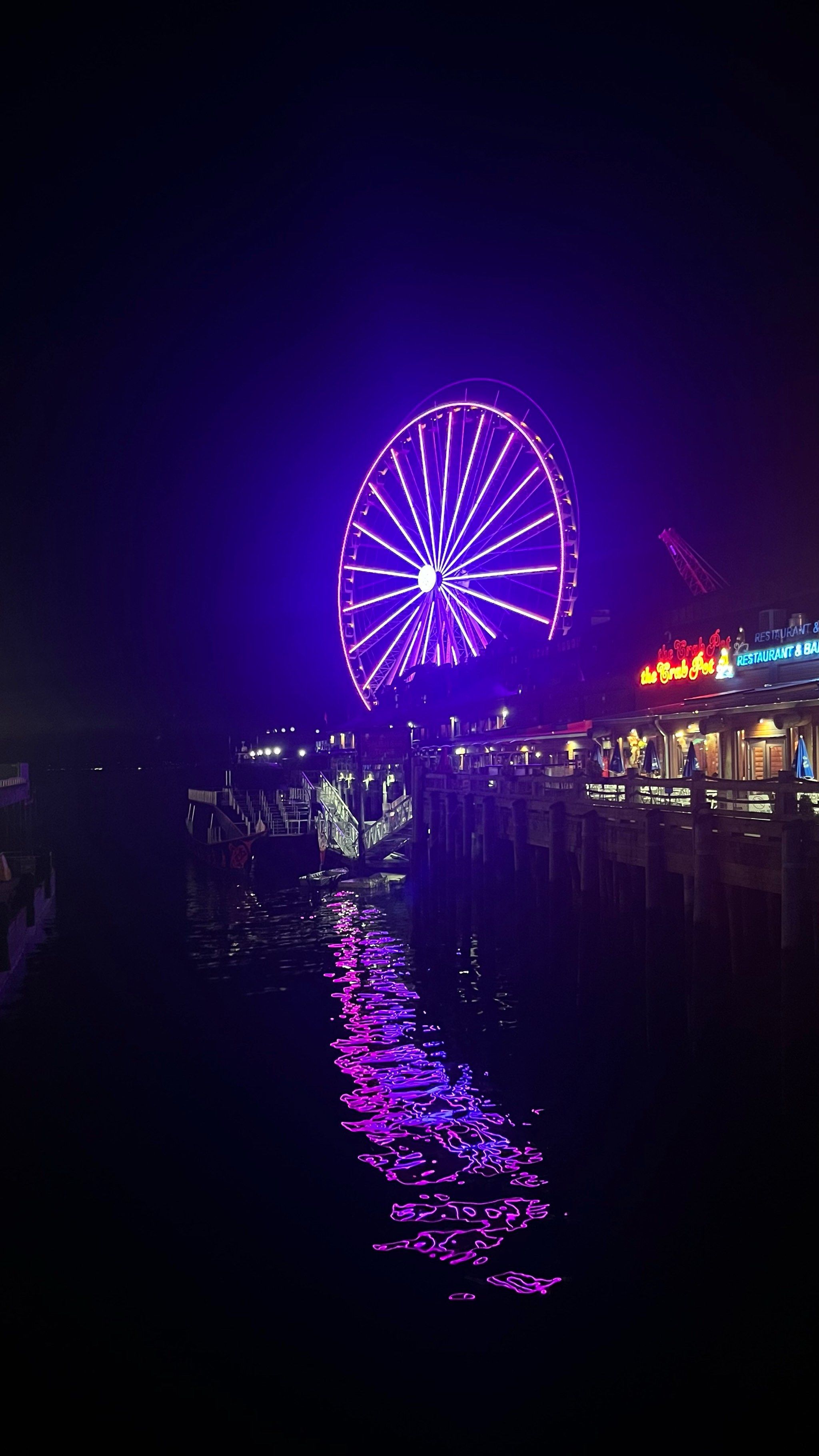 西雅图摩天轮夜景