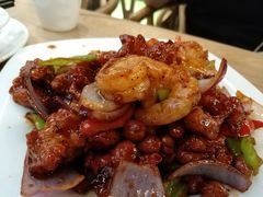 小椒香虾仁爆鸡球-陈傻子餐厅(世纪都会店)
