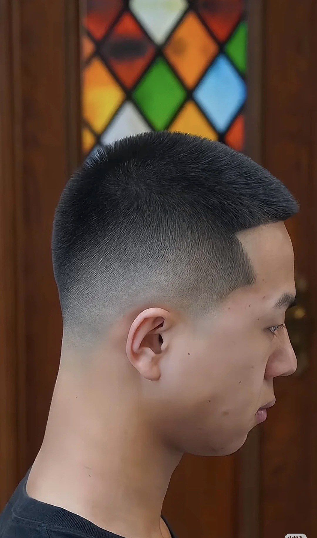 美式圆寸 #飞机头#复古油渐变男士