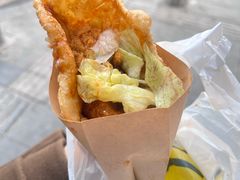 -小红车炸蛋葱油饼