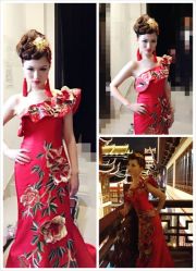 珍妮老师作品，欧美系大婚之霸气金凤凰-上海彩妆秀摄影设计有限公司