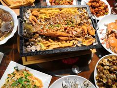-东来菜馆•手抓海鲜家常菜•海鲜锅贴(鸽子窝店)
