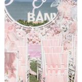 海边草坪粉色系主题婚礼|深圳婚礼策划