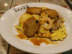 虾仁叉烧双拼滑蛋饭-旺记冰室(九龙中心大厦店)