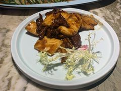 黑椒牛仔骨炒年糕-绿茶餐厅(乐峰广场店)