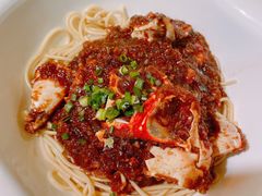 樱桃蟹脚热干面-早酒肖汉老味拌面