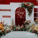 红色西式仪式婚礼