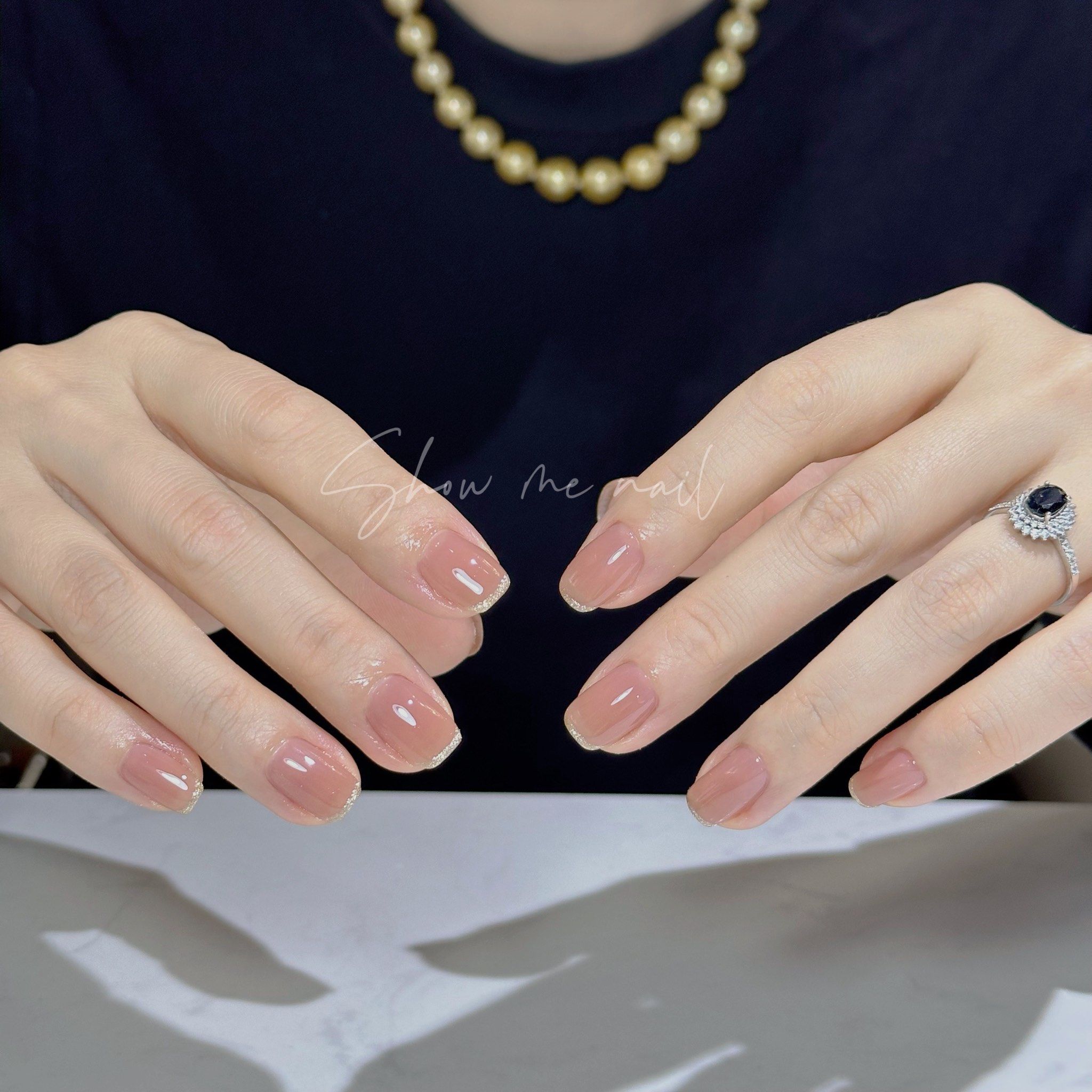 高贵气质美甲日系简约风