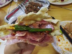 烧饼夹垛子羊肉-李柱·柘城垛子羊肉旗舰店(通泰路店)