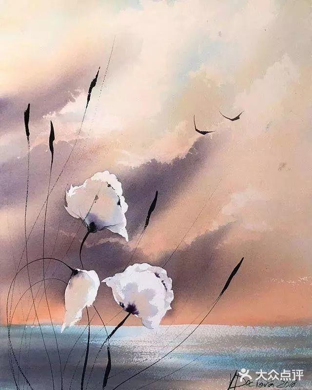 这么有仙气的水彩画，极美意境~